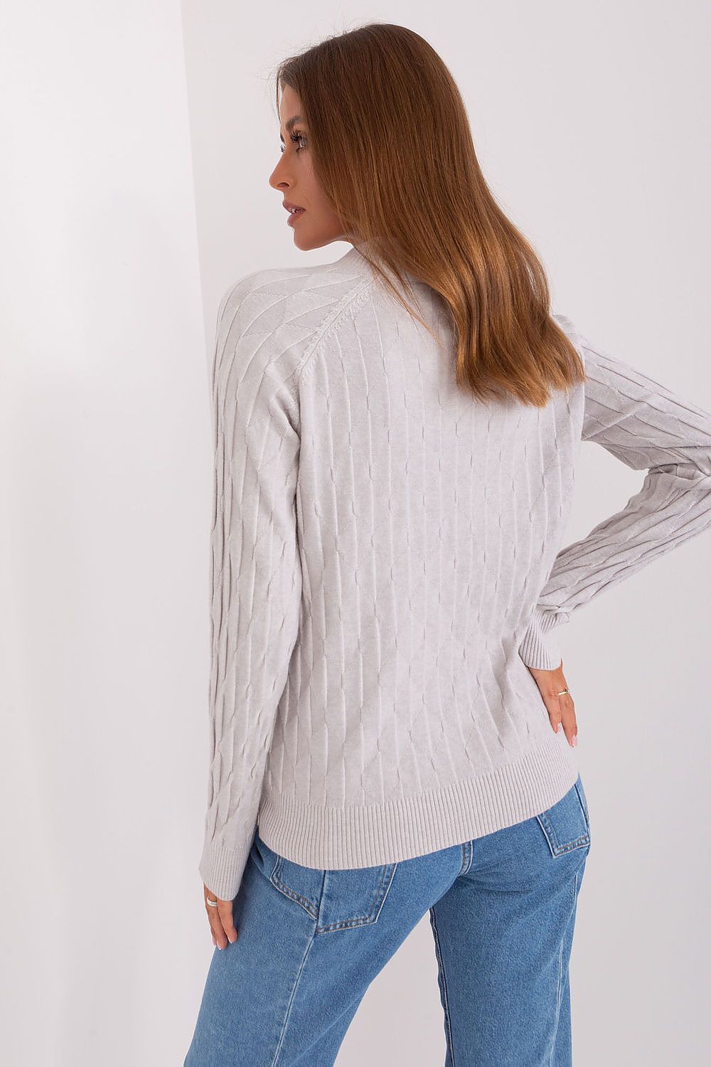 Variegated Texture Casual Women's Jumper