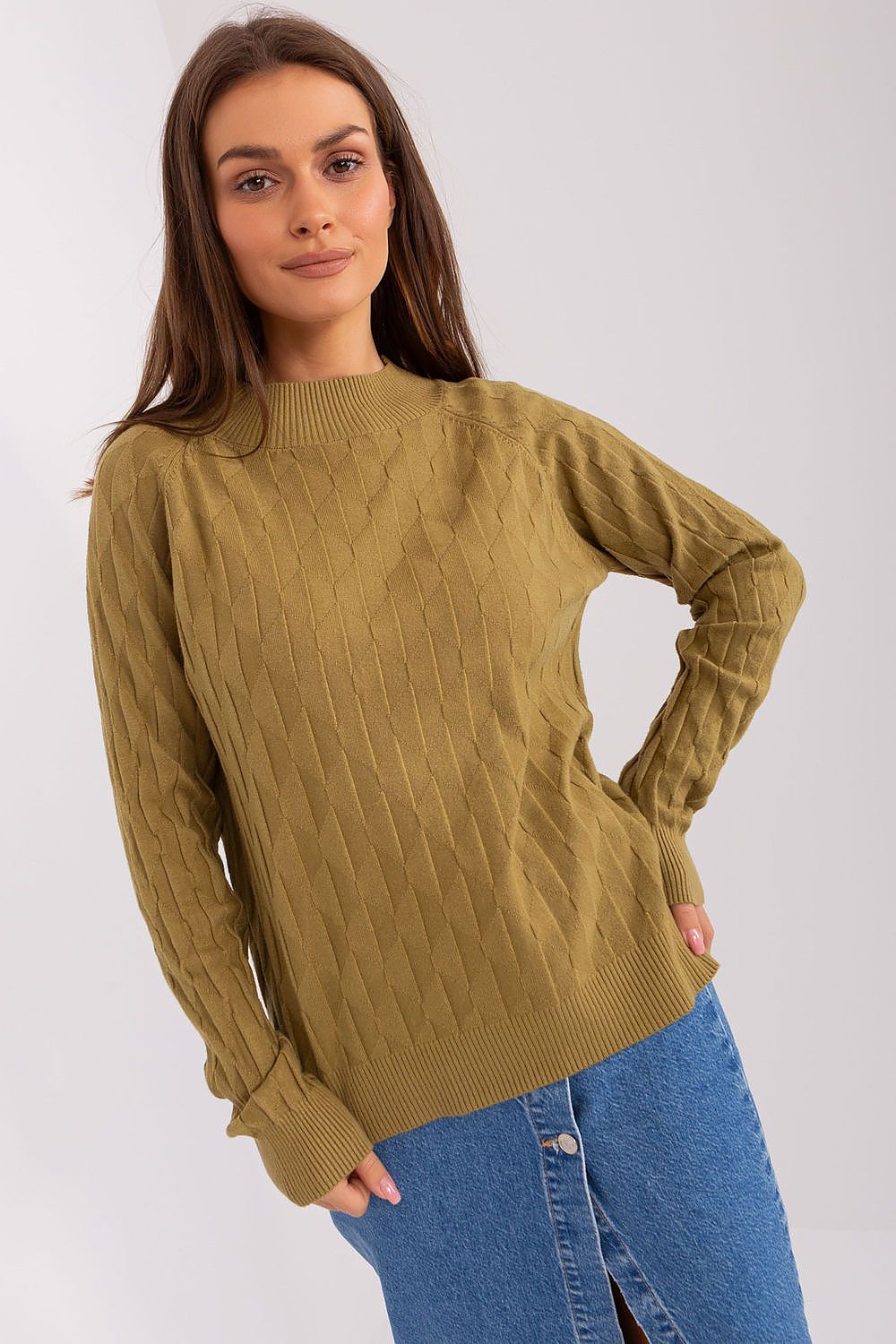 Variegated Texture Casual Women's Jumper