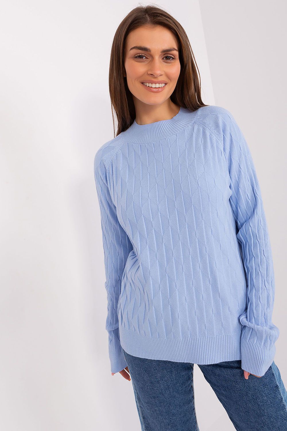 Variegated Texture Casual Women's Jumper