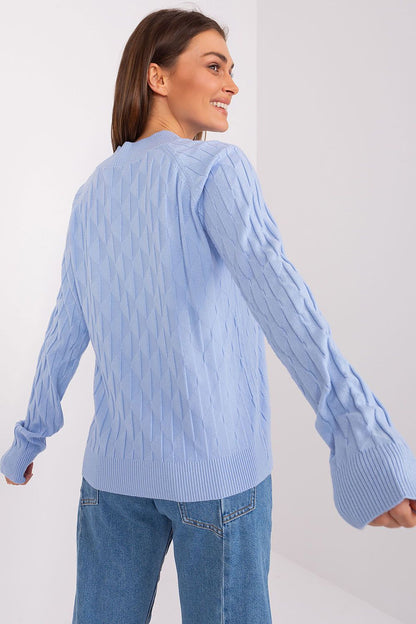 Variegated Texture Casual Women's Jumper