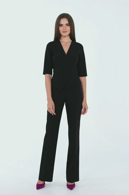 Basque Waist Elegant Jumpsuit