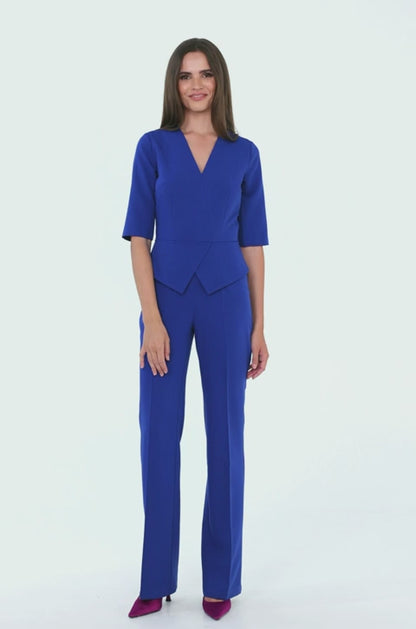 Basque Waist Elegant Jumpsuit