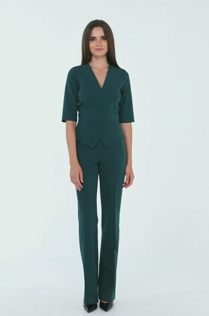 Basque Waist Elegant Jumpsuit